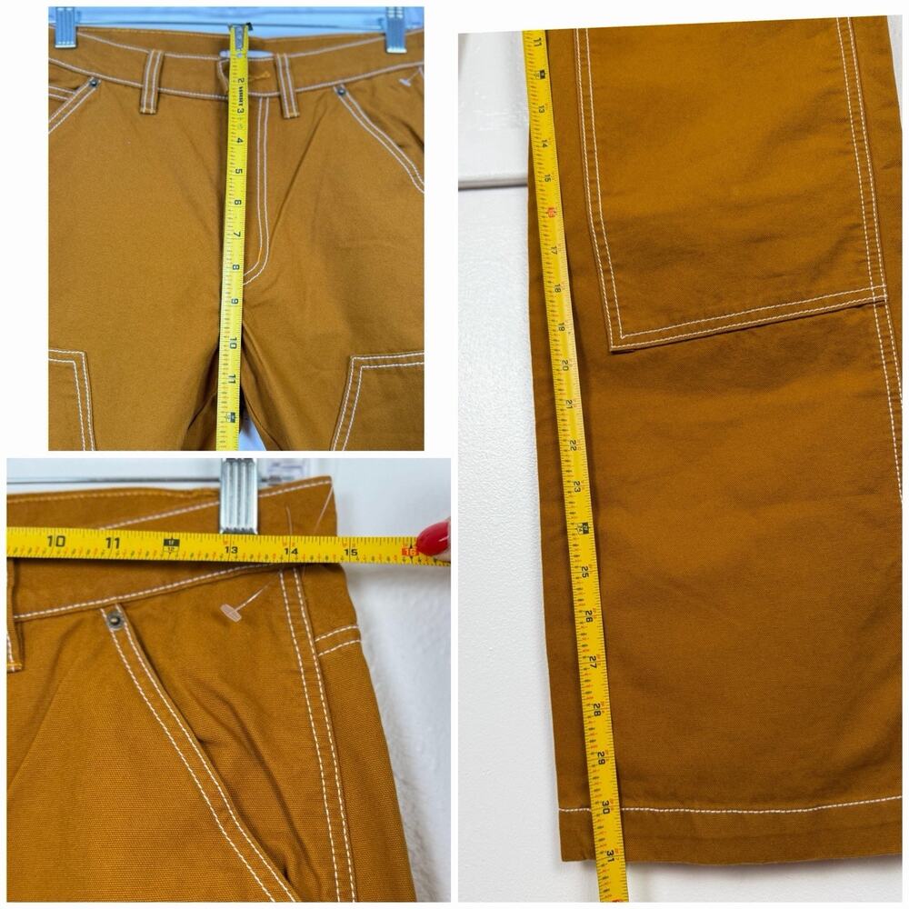 BDG Urban Outfitters Carpenter Pants 26 Mustard Brown Utility Straight Leg - Picture 7 of 9